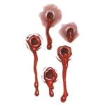 10 miếng dán hình xăm tạm thời vết thương đạn máu Halloween S-251, 10 miếng
