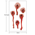 10 miếng dán hình xăm tạm thời vết thương đạn máu Halloween S-251, 10 miếng