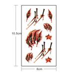 20 miếng dán hình xăm tạm thời vết thương máu sẹo Halloween S-024, 20 miếng