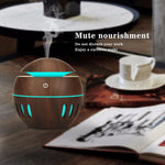 Máy tạo ẩm USB họa tiết vân gỗ rỗng, đèn xông tinh dầu 7 màu, phun cồn tự động có điều khiển từ xa (Xanh da trời), HC0372A, HC0372B, HC0372C, HC0372D, HC0372F, HC0372G, HC0372H, HC0372I, HC0372J, HC0372K