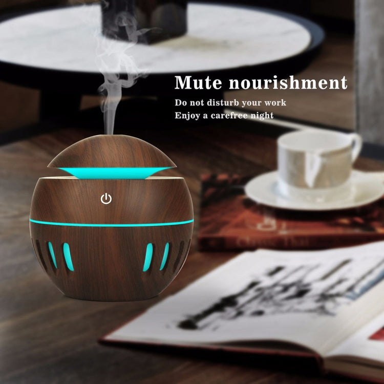Máy tạo ẩm USB họa tiết vân gỗ rỗng, đèn xông tinh dầu 7 màu, phun cồn tự động có điều khiển từ xa (Xanh da trời), HC0372A, HC0372B, HC0372C, HC0372D, HC0372F, HC0372G, HC0372H, HC0372I, HC0372J, HC0372K