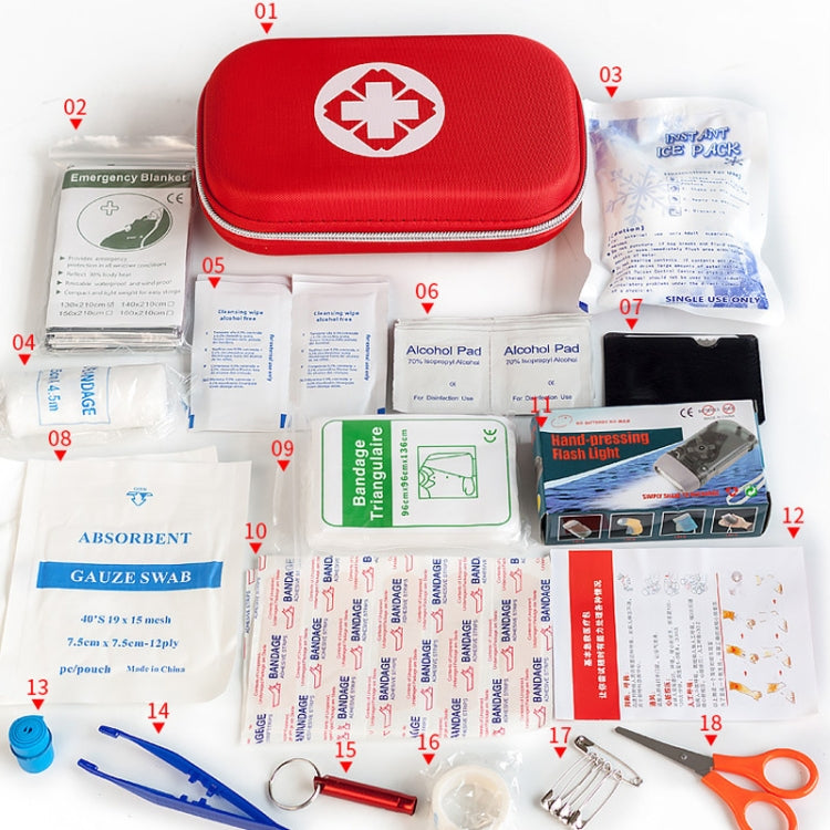 Bộ Dụng Cụ Cứu Sinh Cứu Hộ Khẩn Cấp Di Động EVA 43 Trong 1 Cho Xe Ô Tô, Nhà, Ngoài Trời, 43 Trong 1 21x13x5cm (Đen), 43 Trong 1 21x13x5cm (Cam), 43 Trong 1 21x13x5cm (Xanh Dương), 43 Trong 1 21x13x5cm (Đỏ)