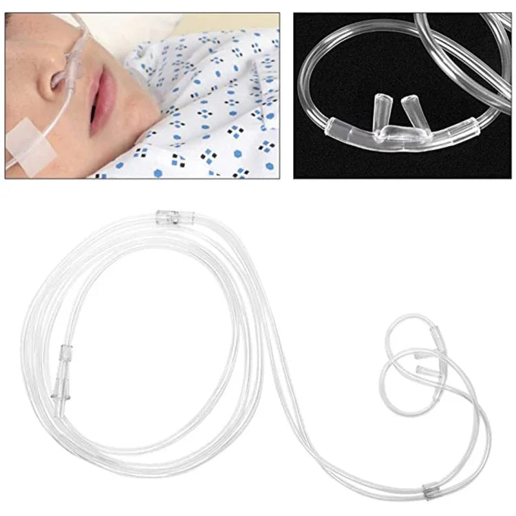Household Disposable Double-hole Nasal Oxygen Tube Pipe Oxygen Supply Tubing, Length: 2m, Length: 2m