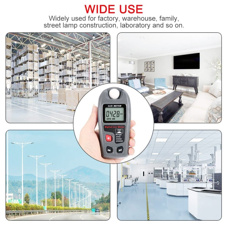 Máy đo ánh sáng kỹ thuật số LCD MT-30 cầm tay cho nhà máy / trường học / nhà ở nhiều dịp, phạm vi: 0.1-200,000 Lux, MT-30