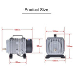 ACO-004 Máy bơm khí điện từ 58W 75L/phút, máy nén bơm khí tăng oxy cho bể cá hải sản, phích cắm US, ACO-004