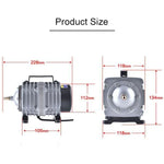 ACO-006 Máy bơm khí điện từ 80W 88L/phút, máy nén khí bể cá hải sản tăng oxy, bộ chia luồng khí, phích cắm Mỹ, ACO-006