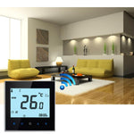 Bộ điều nhiệt phòng loại sưởi nước tải 3A BHT-1000-GA-WIFI màn hình cảm ứng LCD kỹ thuật số WiFi, hiển thị đồng hồ / nhiệt độ / chu kỳ / thời gian / tuần / nhiệt v.v., BHT-1000 3A (Đen), BHT-1000 3A (Trắng)