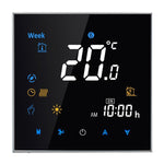 BHT-3001 16A Bộ điều nhiệt phòng loại điện tử có cảm biến, màn hình LCD hiển thị đồng hồ / nhiệt độ / thời gian / tuần / nhiệt v.v., BHT-3001 16A (Màu đen), BHT-3001 16A (Màu trắng)