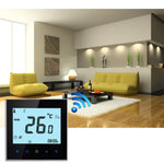 Bộ điều nhiệt phòng sưởi điện tử cảm ứng LCD WiFi loại tải 16A BHT-1000-GB-WIFI với cảm biến, hiển thị đồng hồ / nhiệt độ / các giai đoạn / thời gian / tuần / sưởi ấm, BHT-1000 16A (Đen), BHT-1000 16A (Trắng)