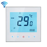 Bộ điều nhiệt phòng sưởi điện tử cảm ứng LCD WiFi loại tải 16A BHT-1000-GB-WIFI với cảm biến, hiển thị đồng hồ / nhiệt độ / các giai đoạn / thời gian / tuần / sưởi ấm, BHT-1000 16A (Đen), BHT-1000 16A (Trắng)