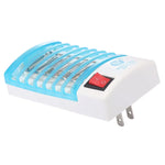 Đèn diệt muỗi ban đêm hiệu quả 4 đèn LED ánh sáng xanh, phích cắm US, AC110V, phích cắm US