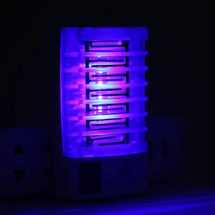 Đèn diệt muỗi ban đêm hiệu quả 4 đèn LED ánh sáng xanh, phích cắm US, AC110V, phích cắm US
