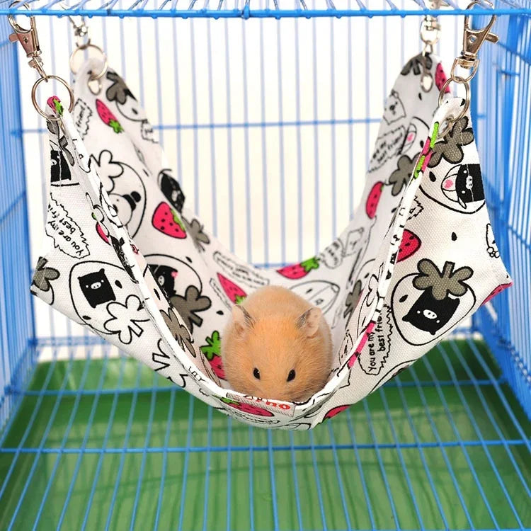 Võng Vải Thú Cưng Ấm Áp Cho Mèo Võng Chuột Hamster Thảm Tổ Giường Thú Cưng, Trung Bình, Kích Thước:33*30cm, Giao Màu Ngẫu Nhiên, Kích Thước:33*30cm