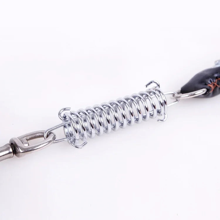 Dây kéo da bò vòng cổ chó dây thừng co giãn, Phù hợp cho chó trung và lớn, M, Chiều dài dây: 128cm, Kích thước vòng cổ: 32-44cm