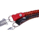Dây kéo da bò vòng cổ chó dây thừng co giãn, Phù hợp cho chó trung và lớn, M, Chiều dài dây: 128cm, Kích thước vòng cổ: 32-44cm