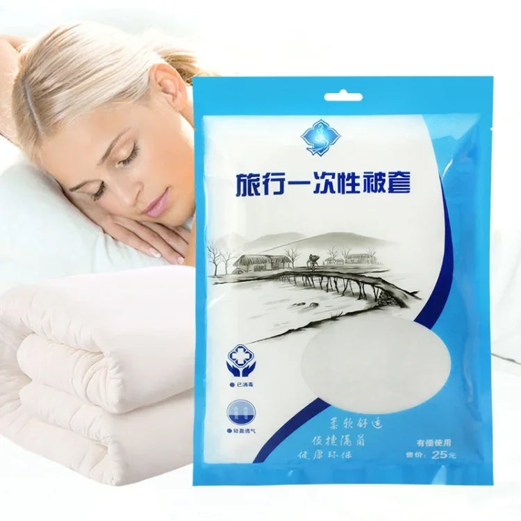 Bộ ga trải giường khách sạn du lịch dùng một lần dày dặn, giảm nhiễm khuẩn, kích thước: 2*2,2m