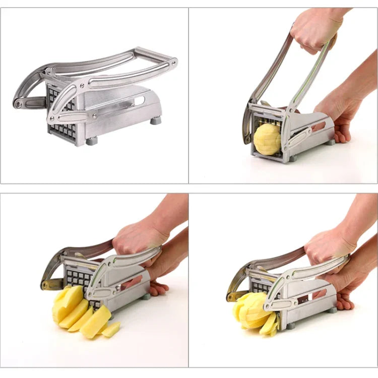 Máy cắt khoai tây bằng thép không gỉ dùng trong gia đình, máy thái khoai tây, dụng cụ cắt khoai tây