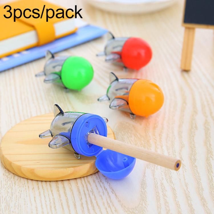 3 Cái Chuốt Bút Chì Máy Học Sinh Hình Máy Bay Nhỏ Dễ Thương Sáng Tạo Dụng Cụ Văn Phòng, Giao Màu Ngẫu Nhiên, Kiểu Máy Bay