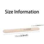 100 Cái Spatula Gỗ 15cm Dụng Cụ Lau Sáp Que Kem, Dụng Cụ Lau Sáp