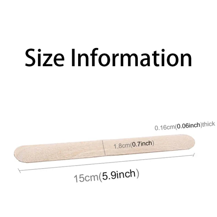 100 Cái Spatula Gỗ 15cm Dụng Cụ Lau Sáp Que Kem, Dụng Cụ Lau Sáp