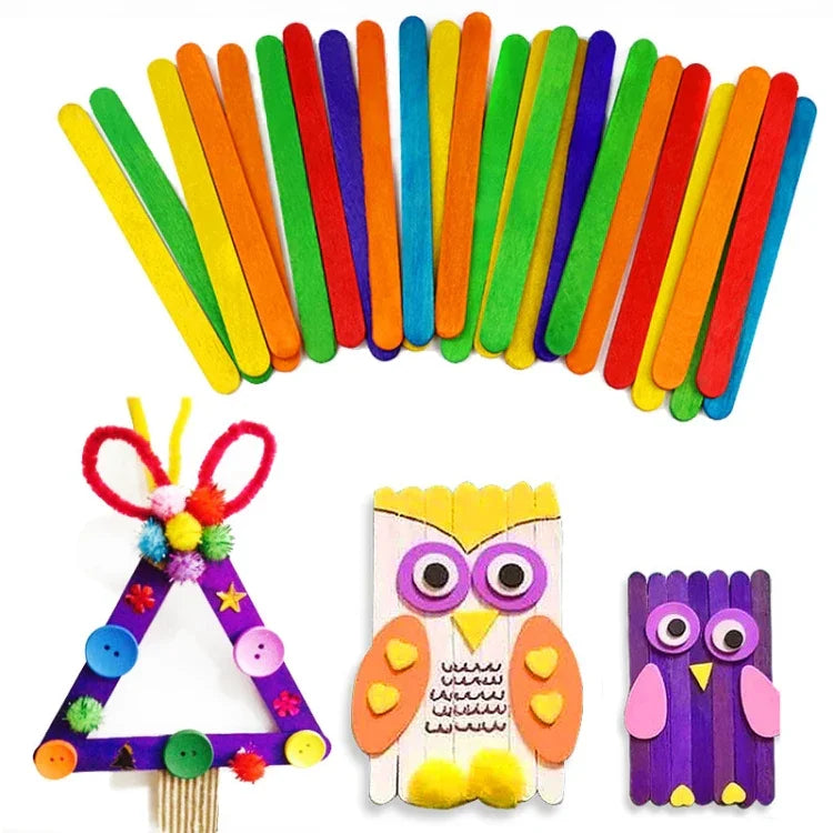 100 Cái Spatula Gỗ 15cm Dụng Cụ Lau Sáp Que Kem, Dụng Cụ Lau Sáp