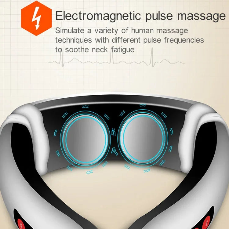 Máy Massage Điện Xung Vai Cổ Lưng 1300 mAh Sạc USB, Máy Massage Điện Xung