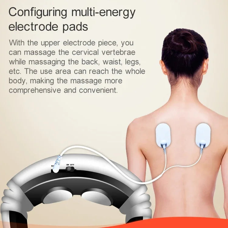 Máy Massage Điện Xung Vai Cổ Lưng 1300 mAh Sạc USB, Máy Massage Điện Xung