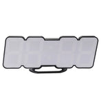 Đồng hồ báo thức kỹ thuật số LED 3D hiện đại điều khiển bằng âm thanh, màu sắc đa dạng, điều chỉnh độ sáng, đồng hồ treo tường phát sáng có điều khiển từ xa, 9001 Đen, 9001 Trắng