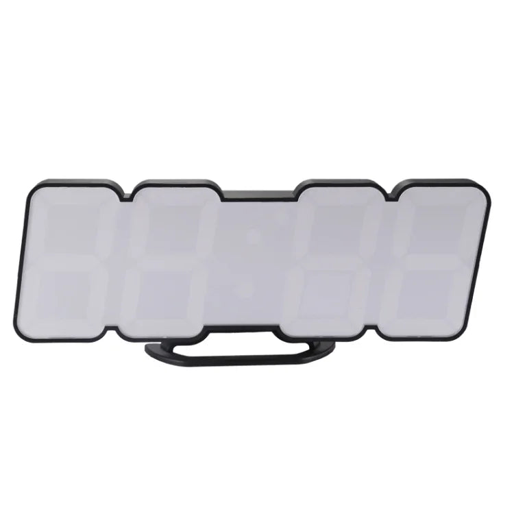 Đồng hồ báo thức kỹ thuật số LED 3D hiện đại điều khiển bằng âm thanh, màu sắc đa dạng, điều chỉnh độ sáng, đồng hồ treo tường phát sáng có điều khiển từ xa, 9001 Đen, 9001 Trắng