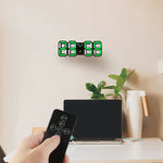 Đồng hồ báo thức kỹ thuật số LED 3D hiện đại điều khiển bằng âm thanh, màu sắc đa dạng, điều chỉnh độ sáng, đồng hồ treo tường phát sáng có điều khiển từ xa, 9001 Đen, 9001 Trắng