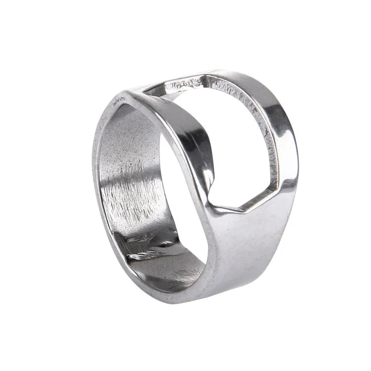 10 cái mở nắp chai bia và lon kiểu nhẫn kim loại, đường kính trong: 2.2cm, bộ 10 cái kiểu nhẫn