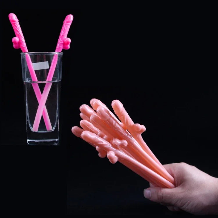 10 ống hút Dicky, Chiều dài: khoảng 19cm, Ống hút Dicky (Màu đen)
