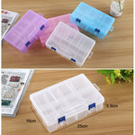 Hộp đựng trang sức nhựa 2 lớp 8 ngăn có vách ngăn điều chỉnh, 8 ngăn (Hồng), 8 ngăn (Xanh dương), 8 ngăn (Tím), 8 ngăn (Trắng)