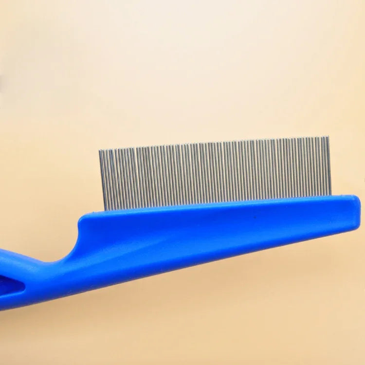 5 chiếc lược chải lông cho chó mèo, Lược chải lông bằng thép không gỉ răng mịn, Dài: 14cm, Màu xanh dương, Dài: 14cm, Màu tím, Dài: 14cm, Màu trắng