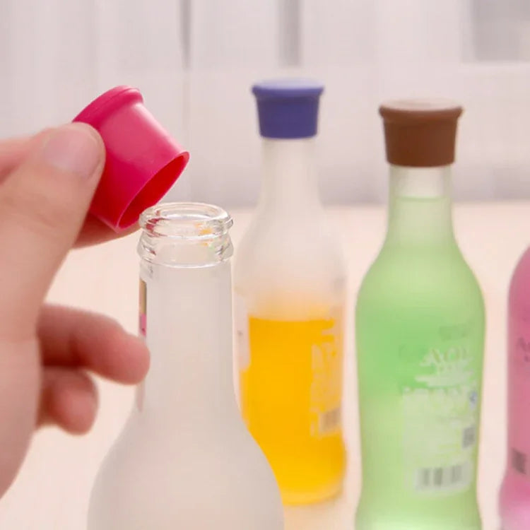10 cái nút chai silicon màu kẹo cho rượu vang bia và gia vị, màu giao ngẫu nhiên, 10 cái màu kẹo