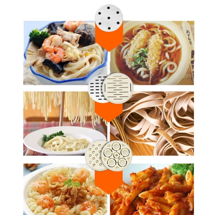 Máy làm mì cầm tay bằng thép không gỉ kiểu ép nhỏ dùng trong gia đình, 4 khuôn