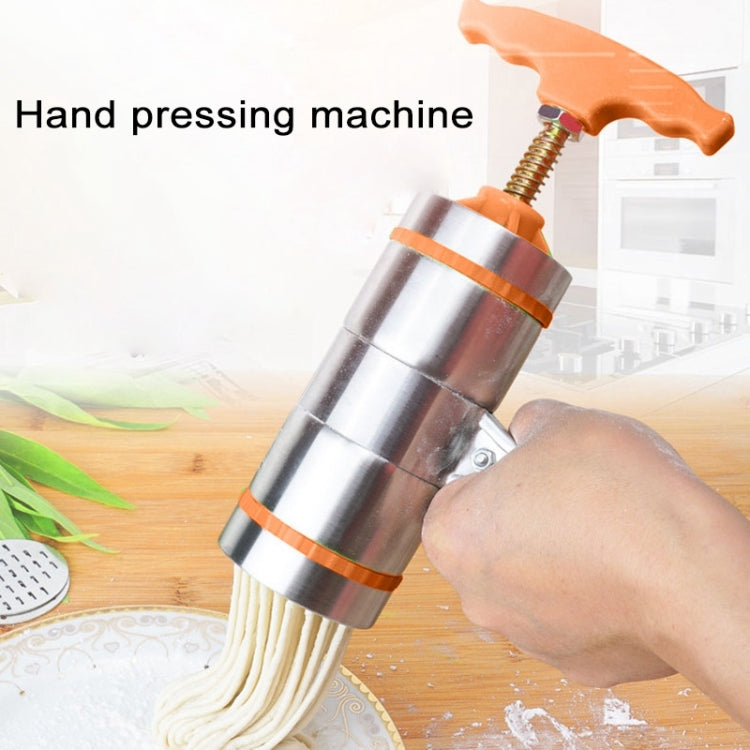 Máy làm mì cầm tay bằng thép không gỉ kiểu ép nhỏ dùng trong gia đình, 5 khuôn