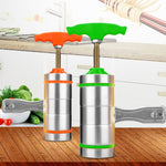 Máy làm mì cầm tay bằng thép không gỉ kiểu ép nhỏ dùng trong gia đình, 5 khuôn