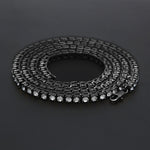 Mens Hip Hop Punk 1 Row Crystal Inlaid Alloy Necklace Chain, Size: 20 inch, Size: 20 inch