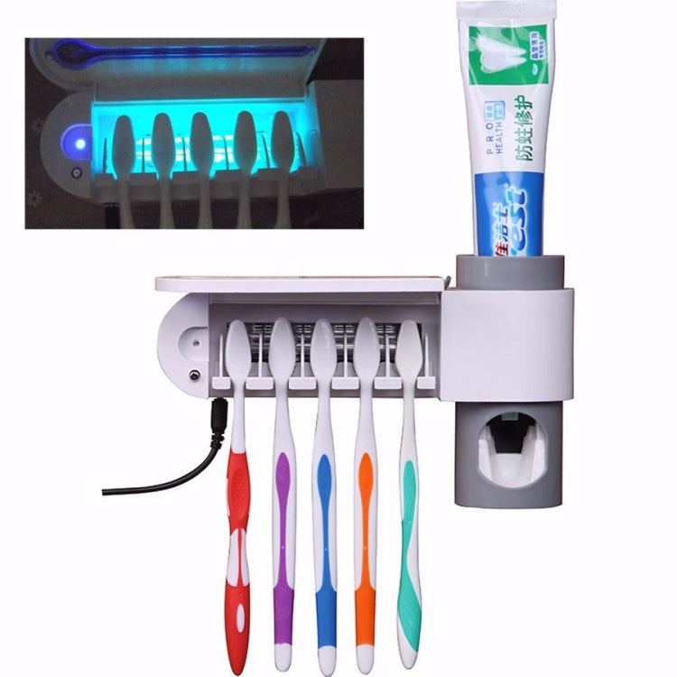 Máy phân phối kem đánh răng tự động, máy tiệt trùng bàn chải đánh răng UV tia cực tím, giá đỡ lưu trữ