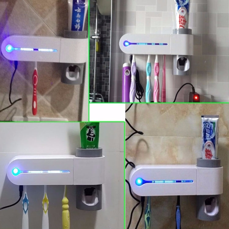Máy phân phối kem đánh răng tự động, máy tiệt trùng bàn chải đánh răng UV tia cực tím, giá đỡ lưu trữ