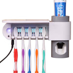Máy phân phối kem đánh răng tự động, máy tiệt trùng bàn chải đánh răng UV tia cực tím, giá đỡ lưu trữ