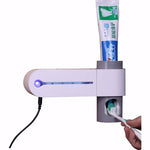 Máy phân phối kem đánh răng tự động, máy tiệt trùng bàn chải đánh răng UV tia cực tím, giá đỡ lưu trữ