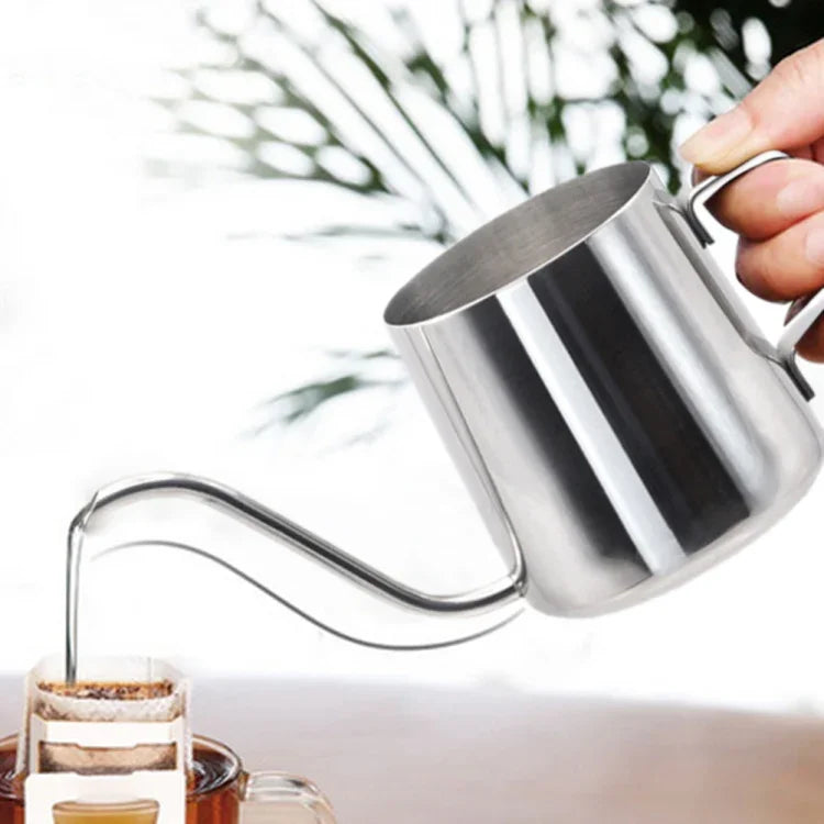 Ấm pha cà phê nhỏ giọt bằng thép không gỉ 304, vòi dài hẹp có tai treo, dung tích 250ML