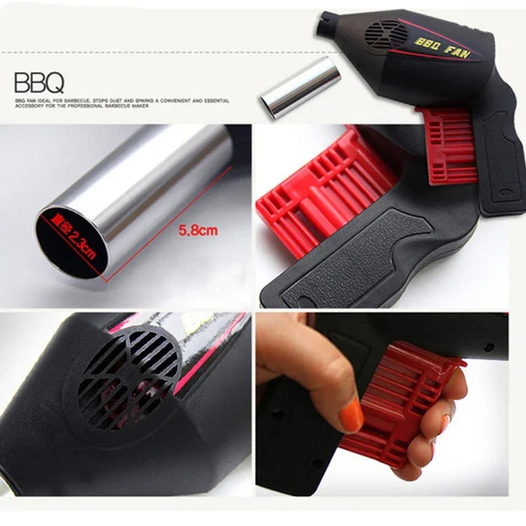 Dụng cụ thổi than nướng ngoài trời cầm tay, thổi than BBQ thủ công bằng tay
