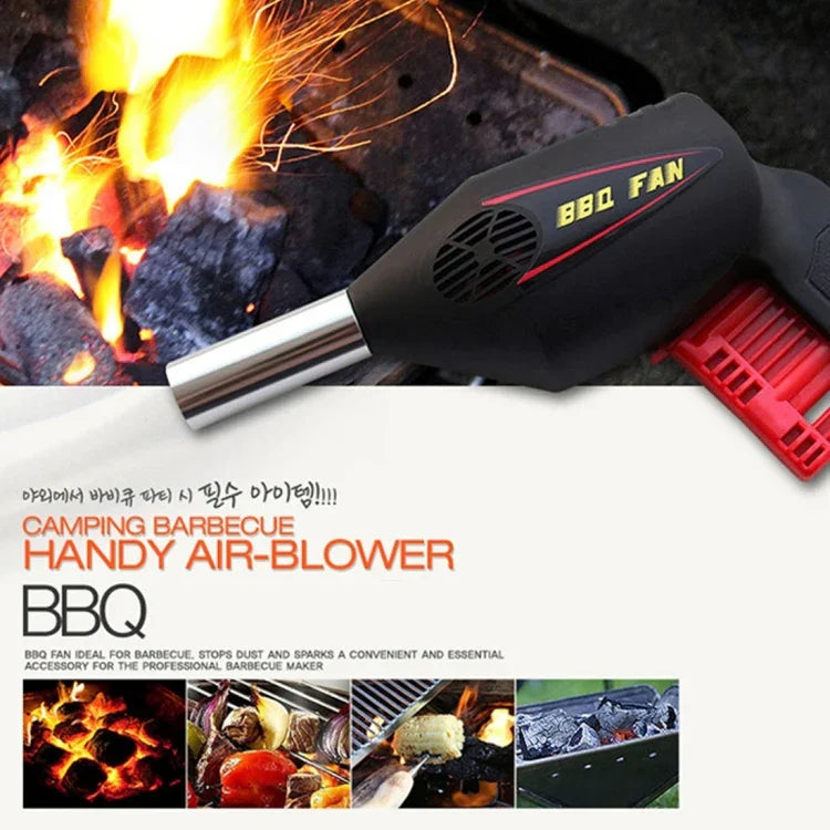 Dụng cụ thổi than nướng ngoài trời cầm tay, thổi than BBQ thủ công bằng tay