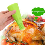 Cọ silicon nhà bếp, cọ quét dầu, bình đựng dầu, màu giao ngẫu nhiên, 11.5x5cm