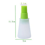 Cọ silicon nhà bếp, cọ quét dầu, bình đựng dầu, màu giao ngẫu nhiên, 11.5x5cm