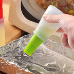 Cọ silicon nhà bếp, cọ quét dầu, bình đựng dầu, màu giao ngẫu nhiên, 11.5x5cm