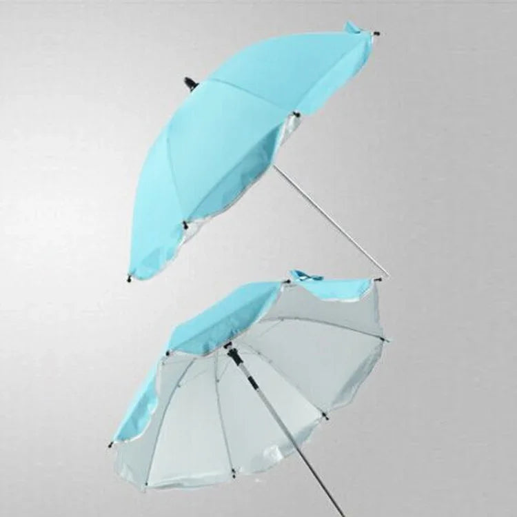 Dù điều chỉnh được cho xe golf, xe đẩy trẻ em và xe lăn, bảo vệ khỏi mưa và nắng, màu xanh da trời, hồng